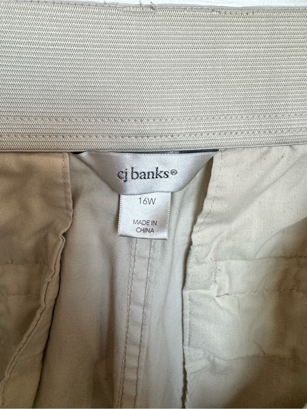 CJ Banks Light Khaki Bermuda Shorts - Picture 4 of 4